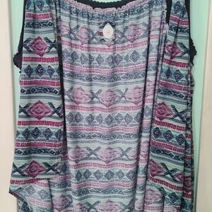 Double D Ranch Vest Multicolor Patterned Fabric